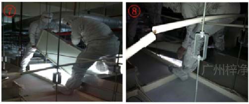 安裝FFU高效過(guò)濾器步驟7-8 安裝FFU高效過(guò)濾器步驟7-8